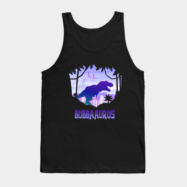 Bubbasaurus T-Rex Bubba Saurus Matching Dinosaur Tank Top by PinkyTree